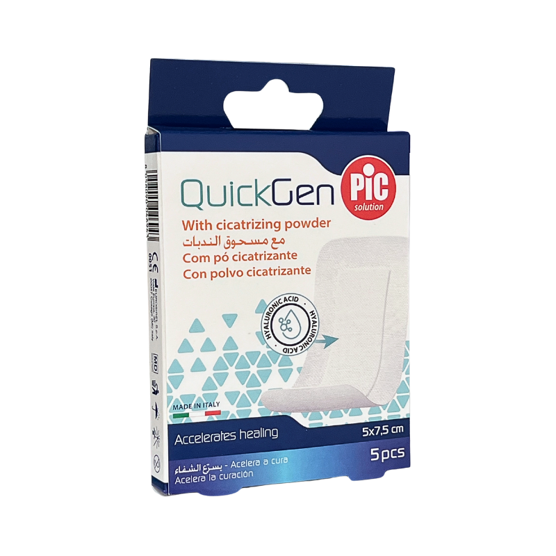 Pic Quickgen Penso Pó Cicatrizante 5x7.5cm 5 unidades