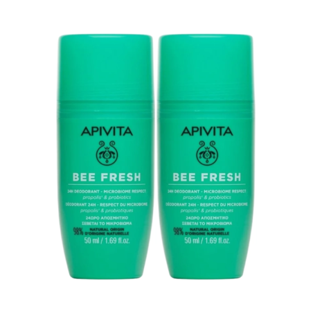 Apivita Bee Fresh 24H Deodorant 2x50ml