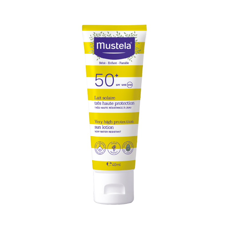 Mustela Lait Solaire Visage Très Haute Protection SPF50+ 40ml