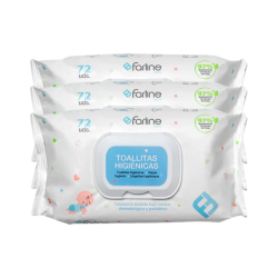 Farline Bebé Toalhitas Higiénicas 3x72 unidades
