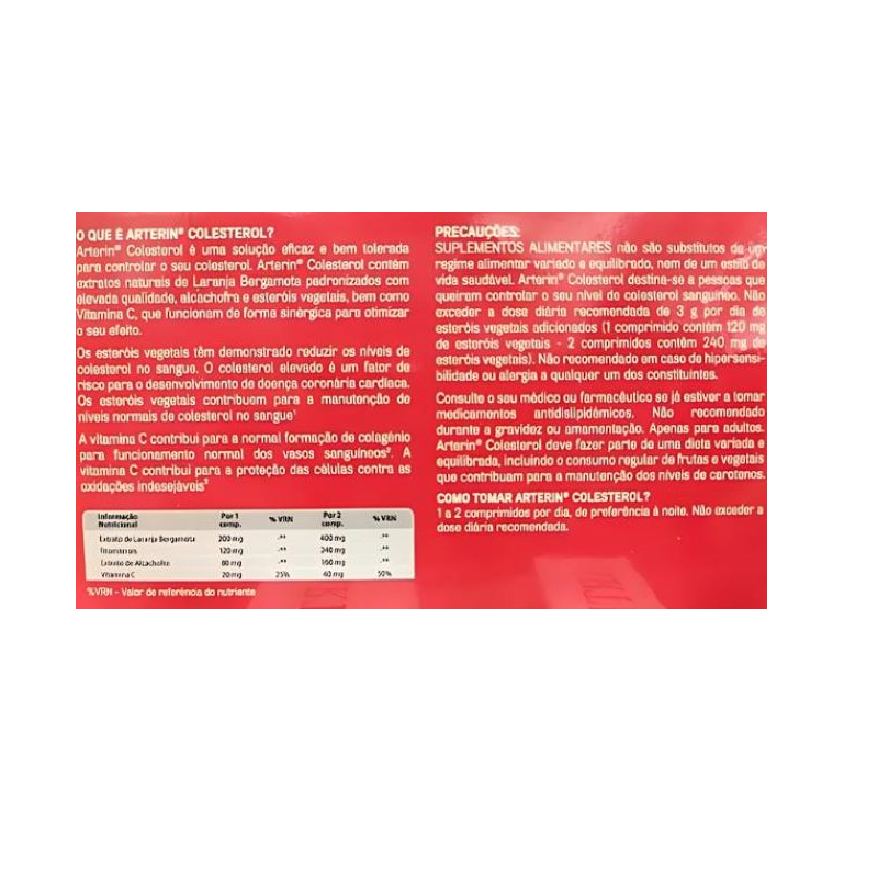 Arterin Colesterol 30 tabletas