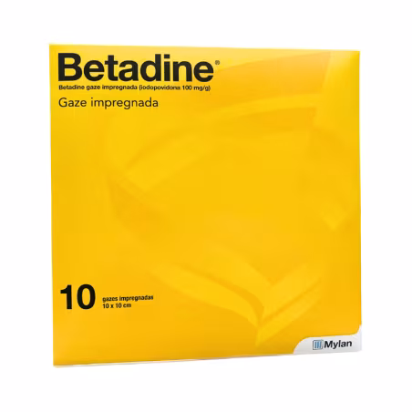 Betadine Gaze Imprégnée 10x10cm 10 unités