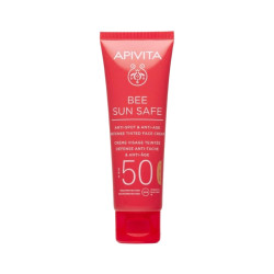 Apivita Bee Sun Safe Crema Protectora Antimanchas y Antiedad SPF50 con Color 50ml
