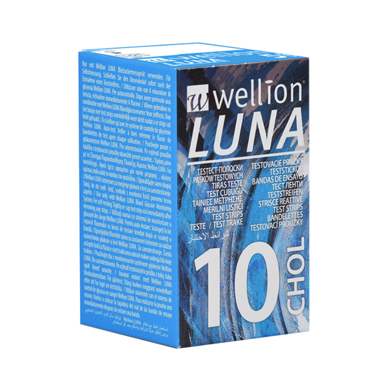 Wellion Luna Bandelettes de Test Cholestérol 10 unités