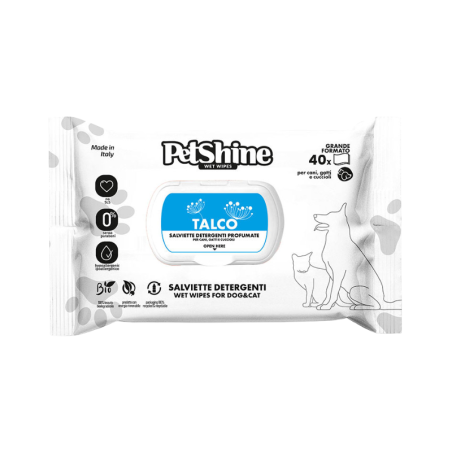 Petshine Toalhitas Talco 40 unidades