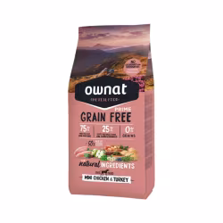 Ownat Grain Free Prime Perro Mini Adult Chicken & Turkey 1kg