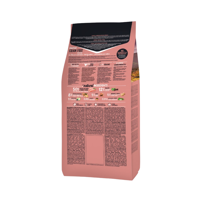 Ownat Grain Free Prime Cão Mini Adult Chicken & Turkey 400g