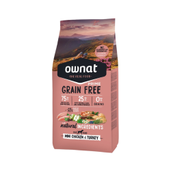 Ownat Grain Free Prime Perro Mini Adult Chicken & Turkey 400g