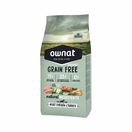 Ownat Grain Free Prime Cão Adult Chicken & Turkey 3kg