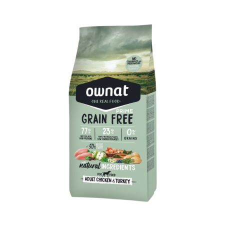 Ownat Grain Free Prime Dog Adult Chicken & Turkey 3kg