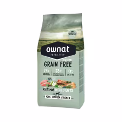 Ownat Grain Free Prime Cão Adult Chicken & Turkey 12kg