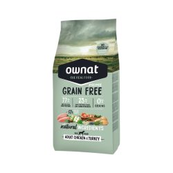 Ownat Grain Free Prime Chien Adult Chicken & Turkey 12kg