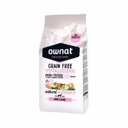 Ownat Grain Free Hypoallergenic Cão Mini Lamb 1kg