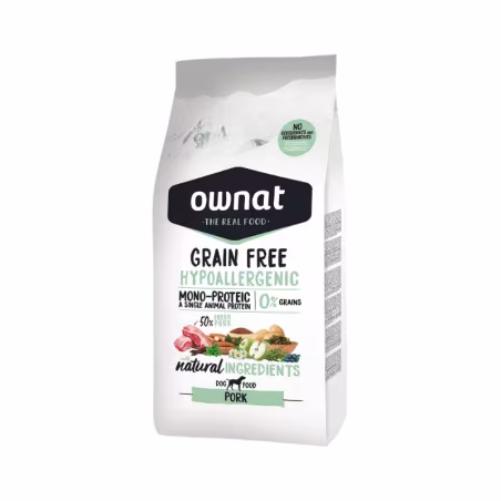 Ownat Grain Free Hypoallergenic Chien Pork 3kg