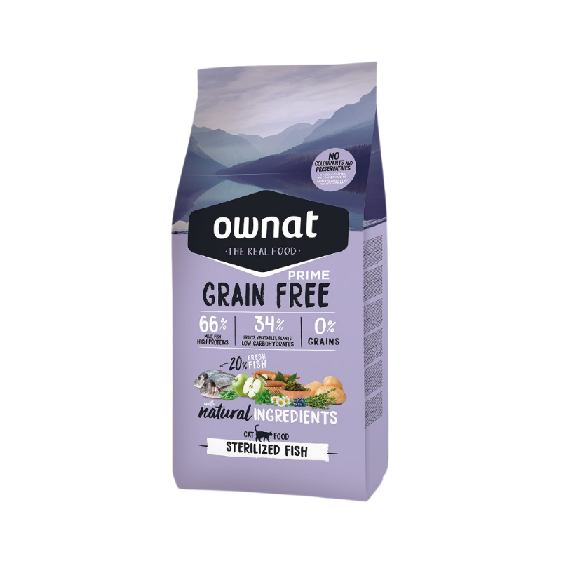Ownat Grain Free Prime Chat Sterilized Fish 1kg