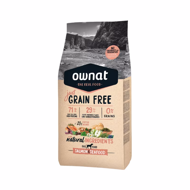 Ownat Just Grain Free Perro Salmon & Seafood 3kg