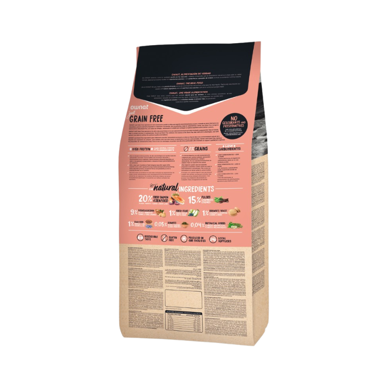 Ownat Just Grain Free Dog Salmon & Seafood 3kg