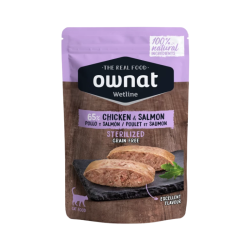 Ownat Wetline Chat Sterilized Poulet et Saumon 12x85g