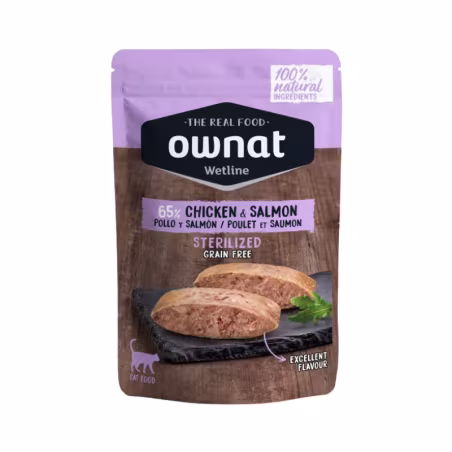 Ownat Wetline Chat Sterilized Poulet et Saumon 12x85g