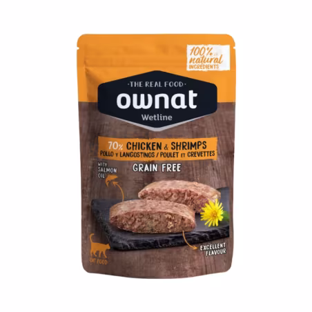 Ownat Wetline Cat Chicken & Shrimps 12x85g