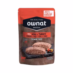 Ownat Wetline Chat Veau et Dinde 12x85g