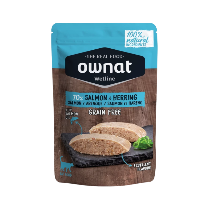 Ownat Wetline Cat Salmon & Herring 12x85g