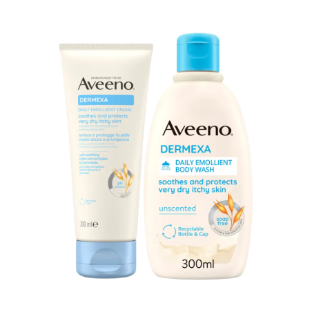 Aveeno Dermexa Crema Emoliente + Gel de Ducha Emoliente Pack