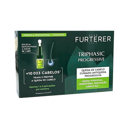 René Furterer Triphasic Progressive Antiqueda 8 ampolas René Furterer Triphasic Progressive Antiqueda 8 ampolas
