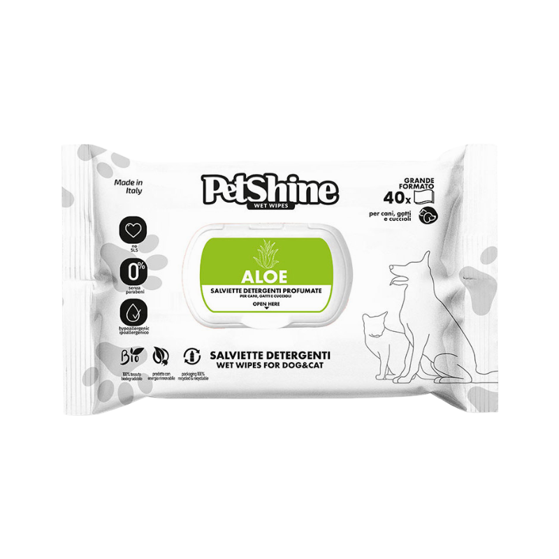 Petshine Lingettes Aloe Vera 40 unités