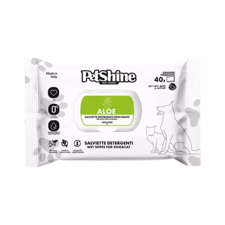 Petshine Aloe Vera Wipes 40 units