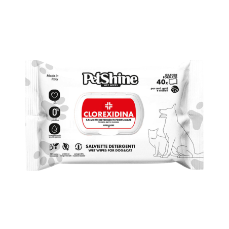 Petshine Toalhitas Clorexidina 40 unidades