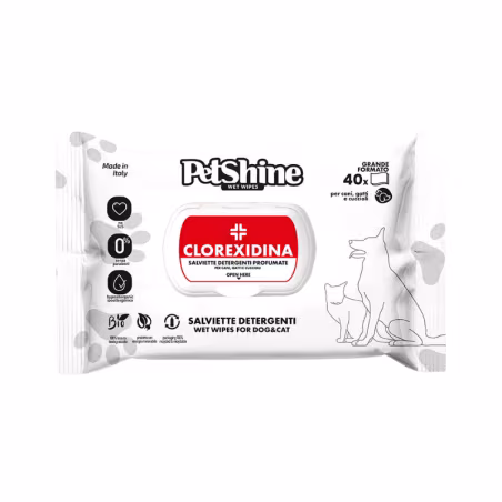 Petshine Toallitas de Clorhexidina 40 unidades