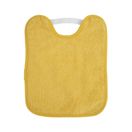 Saro Plush Bib with Elastic Mustard