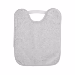 Saro Plush Bib with Elastic Gray