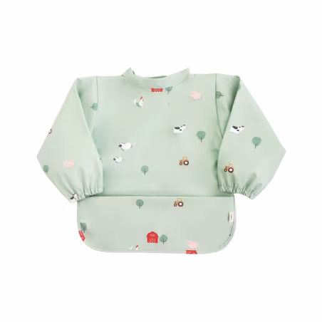 Saro Waterproof Bib with Sleeves Funny Farm