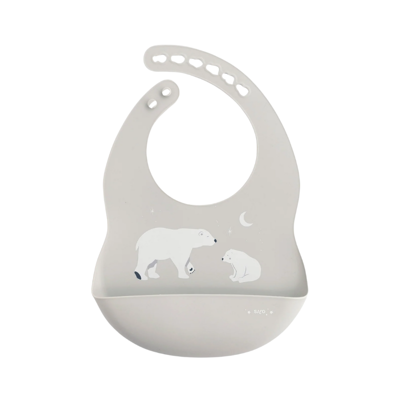 Saro Silicone Bib Party Polaris Grey