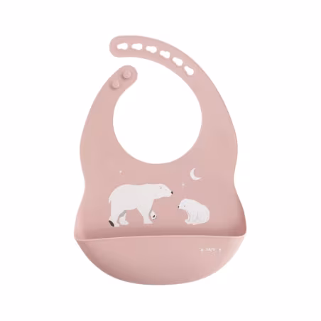 Saro Babete de Silicone Party Polaris Rosa