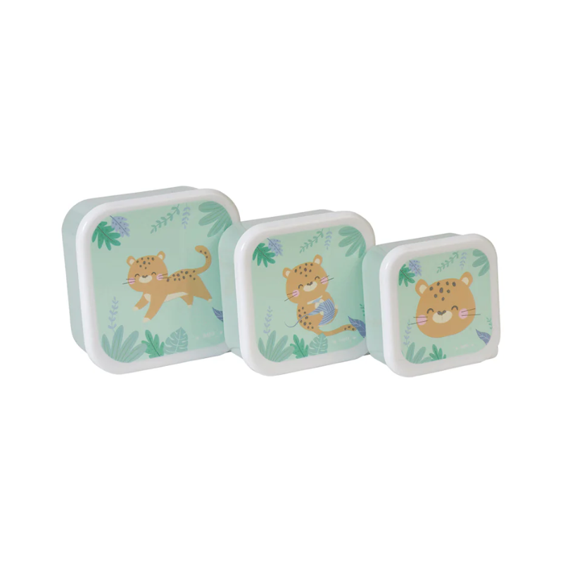Saro Set de 3 Cajitas para el Almuerzo Cheetahs