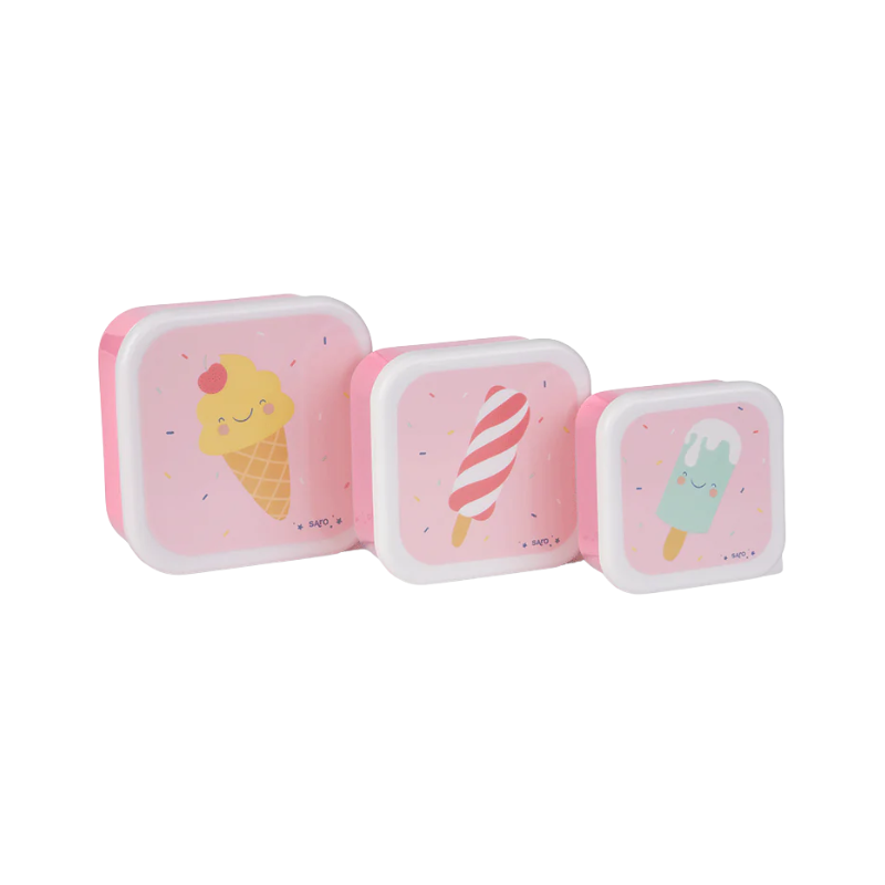 Saro Set of 3 Lunch Boxes Ice Cream