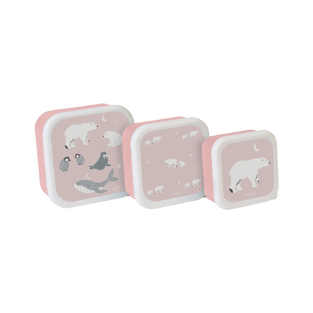 Saro Set de 3 Cajitas para el Almuerzo Polaris Rosa