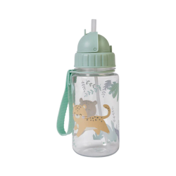 Saro Bouteille avec Paille et Poignée Cheetahs 450ml