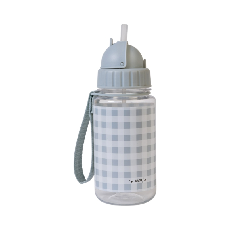 Saro Bouteille avec Paille et Poignée Vichy 450ml