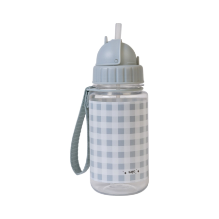 Saro Botella con Pajita y Colgador Vichy 450ml