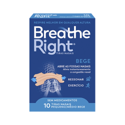 Breathe Right Tiras Nasales Clásicas Pequeñas/Medianas 10 unidades