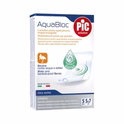Pic Aquabloc Pansement Post-Opératoire Imperméable 5x7cm 5 unités