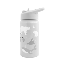 Saro Thermos Bottle with Straw Polaris Grey 350ml