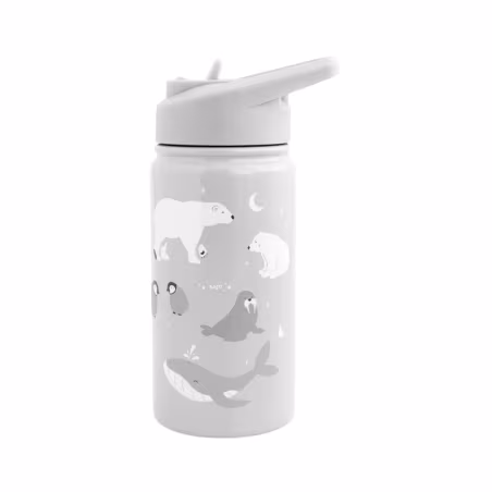 Saro Botella Térmica con Pajita Polaris Gris 350ml