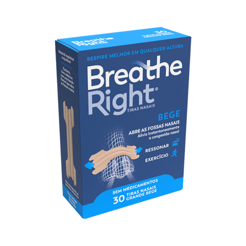 Breathe Right Tiras Nasais Clássicas Grandes 30 unidades