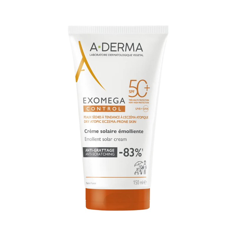 A-Derma Exomega Control Crème Solaire Émolliente SPF50+ 150ml