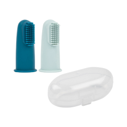 Nattou Cepillo de Dientes Bebé con Estuche Azul 2 unidades